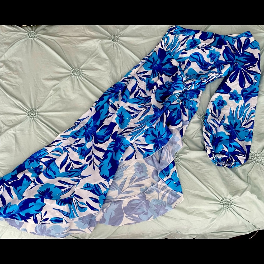 Blue & White Floral Dress